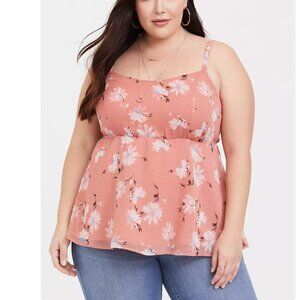 NWT Torrid Babydoll Chiffon Cami